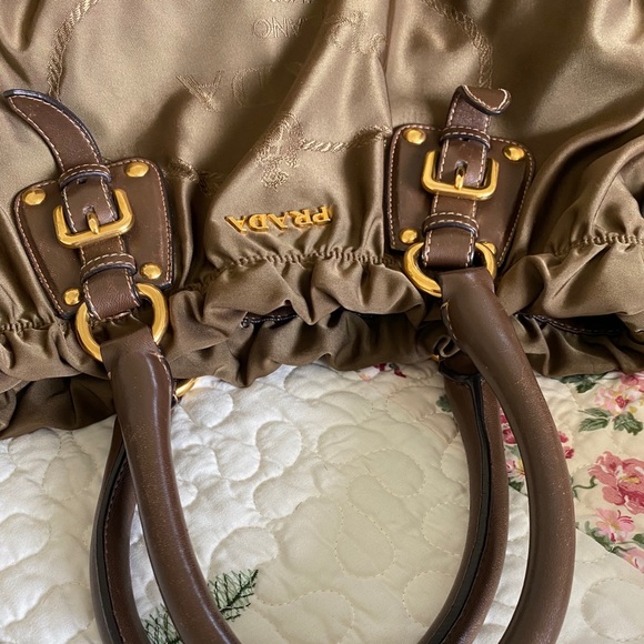 Prada Leather- Trimmed Tessuto Satchel - Picture 5 of 6